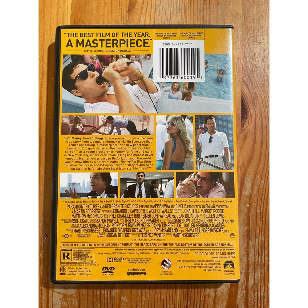 The Wolf of Wall Street Movie DVD | Brand New - Picture 4 of 5
